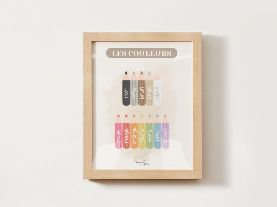 Affiche - Les couleurs