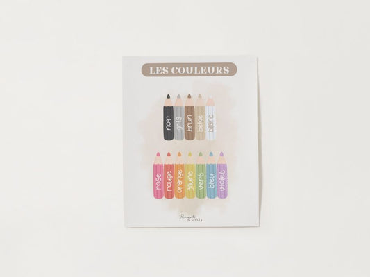 Affiche - Les couleurs