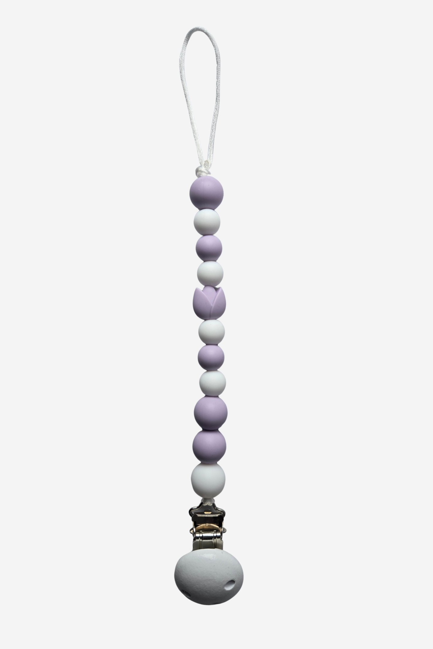 Collection LAVANDE - Attache-suce Tulipe - Lilas et Blanc